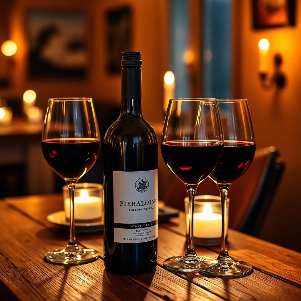 Wein bei Kerzenschein